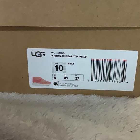 NIB Ugg Womens’s Neutra Chunky Glitter Sockliner Sneaker - Size 10 - Picture 9 of 9